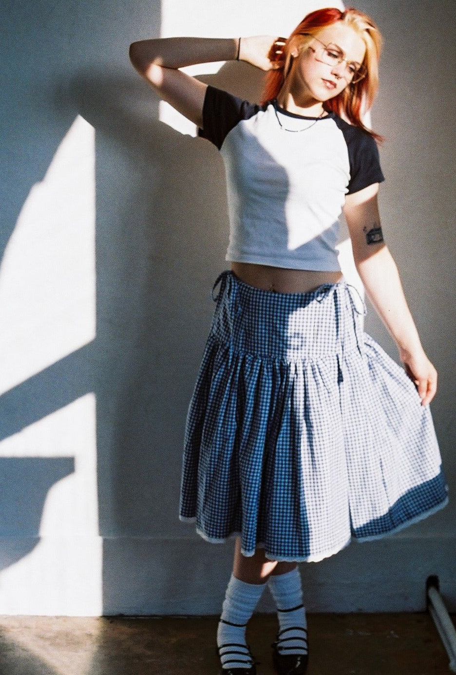 Drop Waist Wrap Skirt