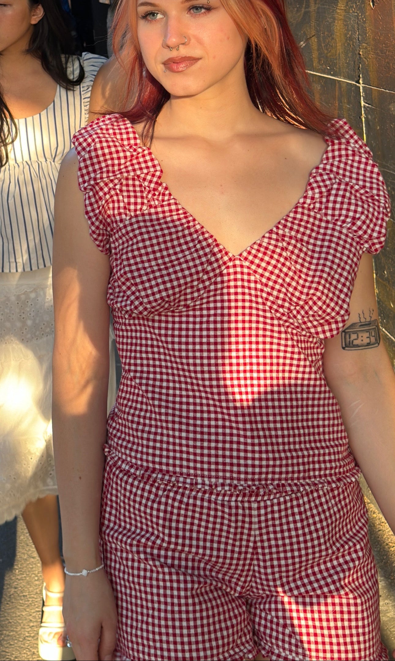 Gingham Set (Blouse & Shorts)