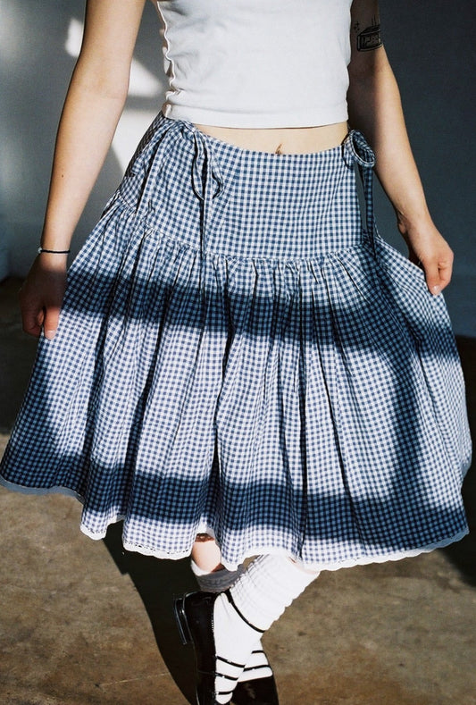 Drop Waist Wrap Skirt