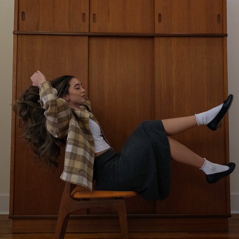 Honey Plaid Reversible Trench Coat