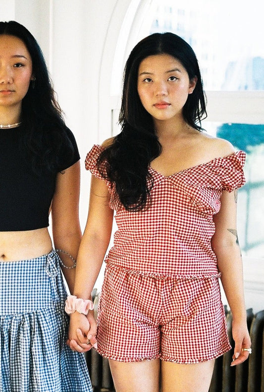 Gingham Set (Blouse & Shorts)