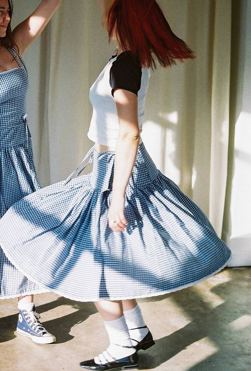 Drop Waist Wrap Skirt